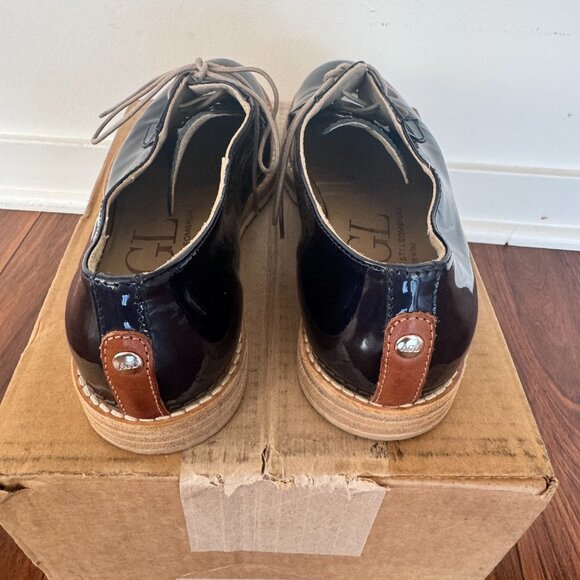 AGL Navy Patent Leather Lace-Up Shoes - Picture 2 of 12